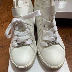 White/off white Wedge Sneakers